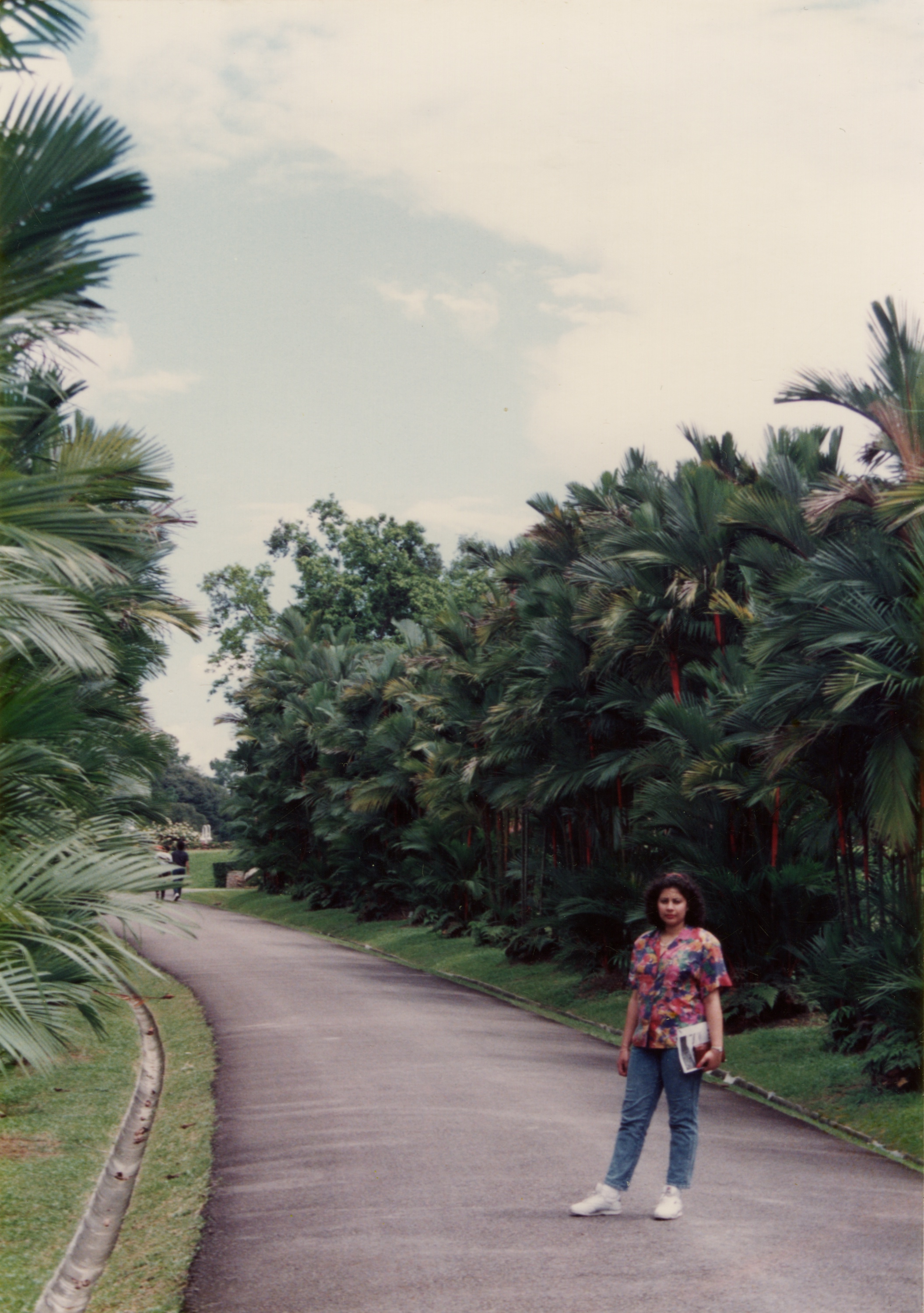 Ghada on a garden path in Singapore
